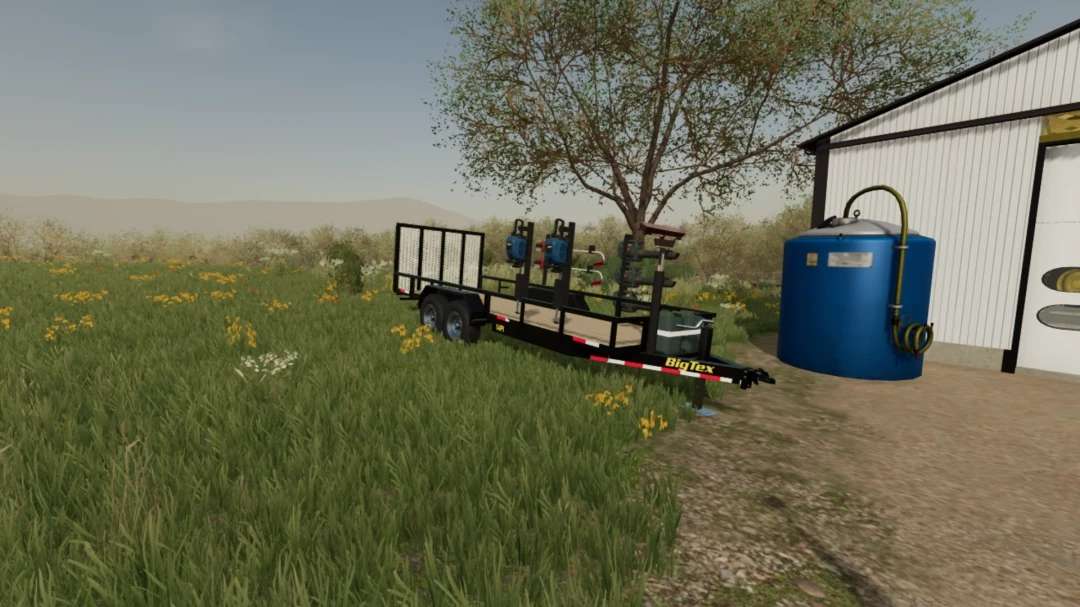 Przyczepa Do Piel Gnacji Trawnik W Bigtex V Farming Simulator